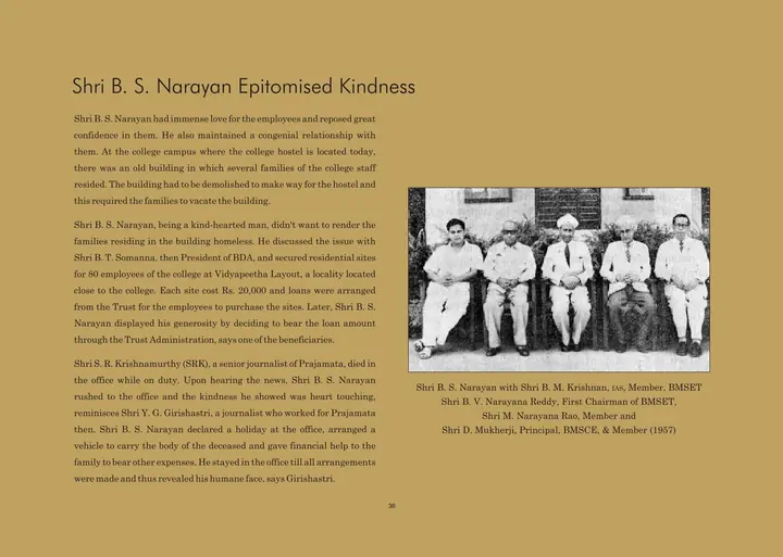 Shri B. S. Narayan Epitomised Kindness