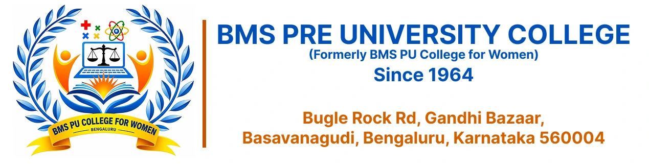 BMS Pre University College, formerly BMS PU College for Women, since 1964. Bugle Rock Road, Gandhi Bazaar, Basavanagudi, Bengaluru.